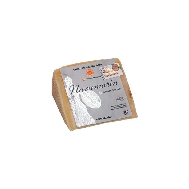 Queso Manchego D.O.P. Semicurado Navamarín (Cuña 1/12)