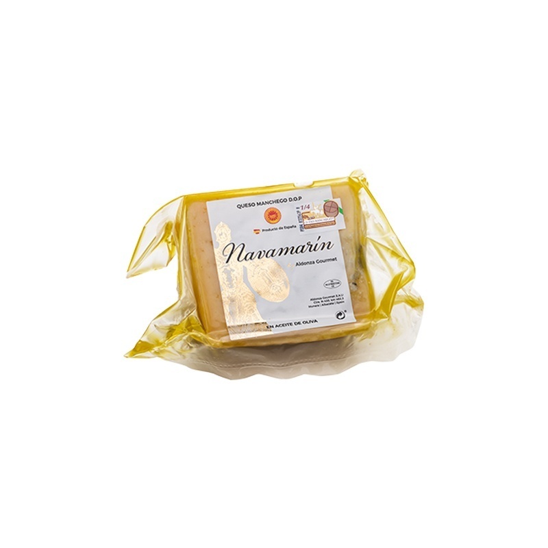 Queso Manchego D.O.P. En Aceite Navamarín (Cuña 1/4)